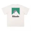 Летняя футболка с принтом бренда Rhude для мужчин и женщин, футболки с круглым вырезом, весенние качественные футболки в уличном стиле, азиатский размер S-xl Camiseta Casablanca TLIE