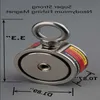 Dubbelzijdige sterke Neodymium ronde magneetset 120KG * 2 Verticale trekkracht Vissen detecteren Metaal Buiten Onderwater Avontuur Sjequ