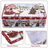 Storage Bottles Cake Decorations Cookie Tin Lid Packing Box Candy Holder Iron Christmas Tins Tinplate Containers Jar