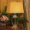 Table Lamps Luxury Modern Lamp Crystal Fabric Lampshade Living Room Abajur For Bedroom Socket All Country Can Use