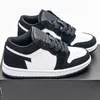 Jumpman 1 Kids Basketball Shoes Low Boy Girl Shoes Dark Mocha SboSidian Chicago Bred Outdoors Sneakers Multi-Color Size 24-35