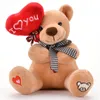 Plush Dolls Cartoon Teddy Bear Holding Heart Toys Stuffed Animals Kids Soothing Valentine s Day Christmas Birthday Gifts 231113