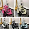 2023-Dress Shoes Ladies Designer High Heels Summer Thick Sole Sandals Slippers Flat Leather Hemp Rope Strap Braided Sandals