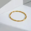 Bangle Liliflor Pulseras 18K Guldpläterad rostfritt stål smycken bambuformade spänne armband för kvinnliga tillbehör armband B232360