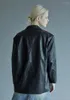 Women's Leather Alessandra Rich äkta jacka svart fast färgdesigner avancerad anpassad stil pu