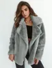 Femmes fausse fourrure élégant noir Shaggy manteau vêtements d'extérieur automne chaud en peluche Teddy manteau Streetwear femme fourrure moelleux veste d'hiver pour les filles vestes