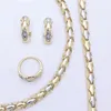 Wedding Jewelry Sets Italian Brazilian Set Jewellery 18k Gold Plated Necklace For Women Daily Wear Fashion Bride Accessories Gifts 231113
