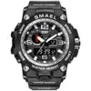 SMAEL montres pour hommes nouveau 1545D marque hommes LED montre à Quartz numérique étanche tout noir Sport homme horloge Relogio Masculino