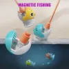 Intelligence Toys Pesca magnética elétrica com brinquedos musicais para meninos imitam peixes Rod Crianças Magnet Game Education Girl 3 Year 230412