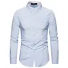 Camicie casual da uomo Camicia con stampa elegante Top con risvolto con camicetta a maniche lunghe con colletto classico per abiti formali