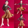 Stage di Usura Vestito da Ballo Latino Dieci Ragazze di Pizzo Sala da Ballo Rumba Pratica Vestiti per Bambini Costume 2023 S Moderno Carnevale Jazz Dancewear