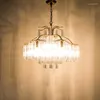 Ljuskronor El Lobby Crystal Bar Belysning Pendant Chandelier LED LUSTER CRISTAL Luxury Living Room Dining Fixture