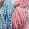 Tagnantlar 6/8/10mm Faseted Aquamarine Pembe Kuvars Kolye Gül Mavi Yuvarlak Taş Jade Beads Whoelsal Fiyat Yüksek Sınıf Takı Kadınları