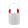 Party Gift Sublimation Blank Easter Bunny Basket Bags With Handle Carrying Gifts and Eggs Hunting Candy Bag Halloween Storage Rabbit Handbag Toys Bucket Tote e0419