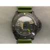 Paneraii 기계식 사파이어 자동 Panerai 디자이너 Mens 디자이너 Paneria Mirror Watch Movement Size 47mm 고무 스트랩 스포츠 손목 시계 URG4