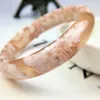 Bangle Drift Cherry Blossoms Natural Agate Crystal Bracelets Original Ecological Pattern Lucky Women Fresh Jewelry Gift