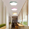 Ceiling Lights Macaron Pentagonal Acrylic LED Lamp Modern Living Room Bedroom Restaurant Kids Nordic Home Lighting Fixture