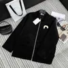 Kvinnorjackor Designer Autumn and Winter New CE Nanyou Gaoding American Casual Style Fashionable Black Corduroy with Cotton Flap Collar Jacket Acuo