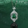 Pendant Necklaces Fashion Synthetic Gem Necklace High-end Atmospheric Emerald Without Chain