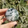 Dekorativa figurer Naturlig mossa agat helande chakra stenar boll kristallkvarts reiki energie meditation sfär