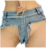 Dames shorts 2023 Zomer dames sexy ultra low taille denim jeans dj polo dance bar nachtclub korte feminino