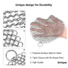 Cleaning Brushes Cast Iron Cleaner 316L Stainless Steel Chainmail Scrubber For Pan Pre-Seasoned Pans Dutch Ovens Waffle Scraper Drop D Otjp4