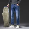 Jeans masculin grande taille 44 46 hiver thermique à flanelle chaude extensible jeans masculine pantalon enlece