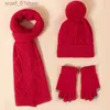 Cappelli Sciarpe Set 2023 Inverno Uomo Donna Cappello Sciarpa Gs Set Maschio Femmina Cofano Cappelli lavorati a maglia Sciarpa Set Outdoor Uomo Caldo Peluche Cs Cappello SciarpaL231111