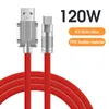 USB 충전기 케이블 타입 C 120W 6A Xiaomi Huawei Samsung Bold 6.0 Data Line Rainbow Colors 818d 용 Super Fast Charging Cable Liquid Silicone