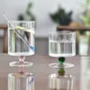 Tumblers French Vintage Glass Color Ball Geometry Tall Heat Motent Housuence Juice Coffee Milk Cup 230413