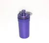 Keychain Holder Aluminum Waterproof Storage Bottle Pill Case Box Stash Jars Bottle Jewelry Container Keyring 52*22MM