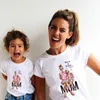 Family Matching Outfits Funny Summer Family Matching Clothes Kawaii White Tshirt Matching Mother Daughter Clothes Family Look T-shirt 230412