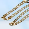 10 mm Fashion Luxury Mens Solid Cuba Link Chain Womens Bijoux Collier de chaîne plaquée or 18K pour hommes Colliers de chaînes pour femmes KKA1538520302