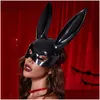 Party Masks Carnival El Wire Bunny Mask Masque Masquerade Led Rabbit Night Club Female For Birthday Wedding Party 220715 Drop Delivery DHMDW