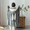 Blankets Ear Cloak Parent-child Lamb Wool Air Conditioning Blanket Nap Sofa Home Lazy Hooded Cover