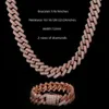 12mm S925 Vvs d Color Moissanite Cuban Link Chains Hip Hop Jewelry Diamond Necklace Bracelets for Men