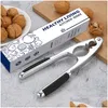 Outras ferramentas de cozinha Liga de zinco Mtifuncional Nutcracker Alicate Walnut Clip Amêndoa Pecan Nut Cracker Fruit Hard Shell Opener Hazelnut Fi Otj6x