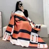 Designer Cashmere Blankets Luxury Letter Home Travel Throw Summer Air Conditioner Blanket Beach Blanket Towel Womens Soft Shawl 140*175cm