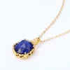 Strängsträngar Allnoel Natural 108mm Lapis Lazuli 925 Sterling Sliver Pendant Necklace For Women 45cm Chain Vintage Gifts Fine Jewelry 230412