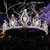 Haarspeldjes Kroon HADIYANA Trendy Tiara Vrouwen Bruiloft Bruid Accessoires Prinses Waardig Luxe Strass Juweel BCY8922 Geschenken