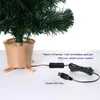 Decorazioni natalizie 24 mini albero artificiale da tavolo in fibra ottica verde preilluminato con luci a LED base dorata albero da tavolo natalizio 231113