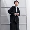 Men's Suits Summer Men Blazer Jacket Black Personality Suit Spring Loose Stage Performance Costume Yamamoto Male Casual Outerwear