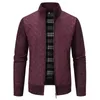 Vestes pour hommes automne hiver Sweatercoat mode mince col montant tricoté manteau d'extérieur hommes décontracté tricot Patchwork veste