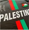 2023 2024 Palestina Futebol Jerseys Black Center Stripe Vermelho Verde Camisa de Futebol Guerra Justiça Março Uniforme de Futebol S-4XL