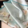 Foulards rétro imprimé floral nature soie foulards carrés femmes foulard foulard bandeau mains sac ruban bandeau bureau cravate