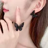 Set di orecchini e collana FXLRY zircone cubico francese elegante anello con indice aperto e farfalla