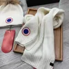 Шапки и шарфы, дизайнерские кашемировые теплые универсальные вязаные шерстяные шапки, шарфы, канадская зимняя модная шапка, комплект из двух предметов QOLQ