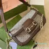 Designer Purse Luxury Chain Bag Woman Shoulder Bag Brown Leather Women's Retro Saddle Fashion Crossbody Bag