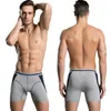 Slips 4 pièces/lot longue jambe hommes boxeurs Shorts hommes culottes Slip caleçons u-convexe sous-vêtements pour hommes Sexy confortable Boxer mâle M-2XL 230413