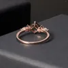 Anelli a grappolo GEM'S BALLET Unico anello di fidanzamento in agata muschiata naturale da 0,63 carati 5x5 mm a forma quadrata in argento sterling 925 da donna